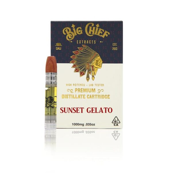 Big Chief THC Vape Cartridge 1G - Sunset Gelato